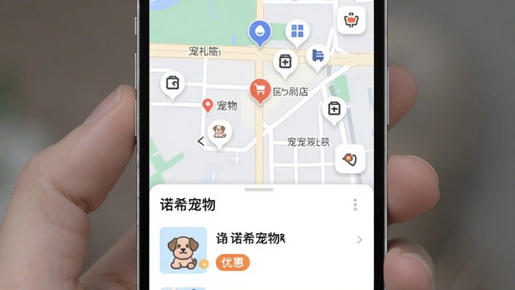 �ֻ���ͼ���棬��ͼ����ʾ�������ҽԺ��������ͼ�꣬��Ļ�·��С�ŵϣ������̼��б�������һ�ҵ����С��Żݡ���ǩ�������Ǽ��İ�ɫ��������ˬ�������������ɾ��޶���Ԫ��