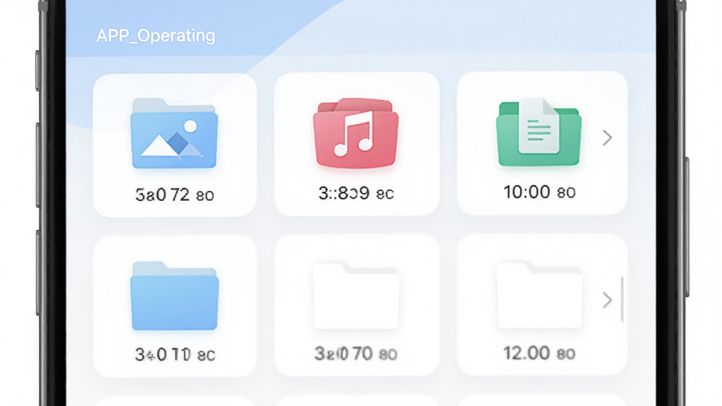 չʾAPP_Operating�ļ����������Ч��ͼ����Ļ����ʾ�����������ļ��б�������ͼƬ�����֡��ĵ����ļ���ͼ�꣬ÿһ����ļ���С���޸�ʱ���ʶ��������ÿ�Ƭʽ���֣�ɫ����ͣ��������Լ�ִ���ͻ��APP_Operating���ļ���������������ɾ����޶���Ԫ��