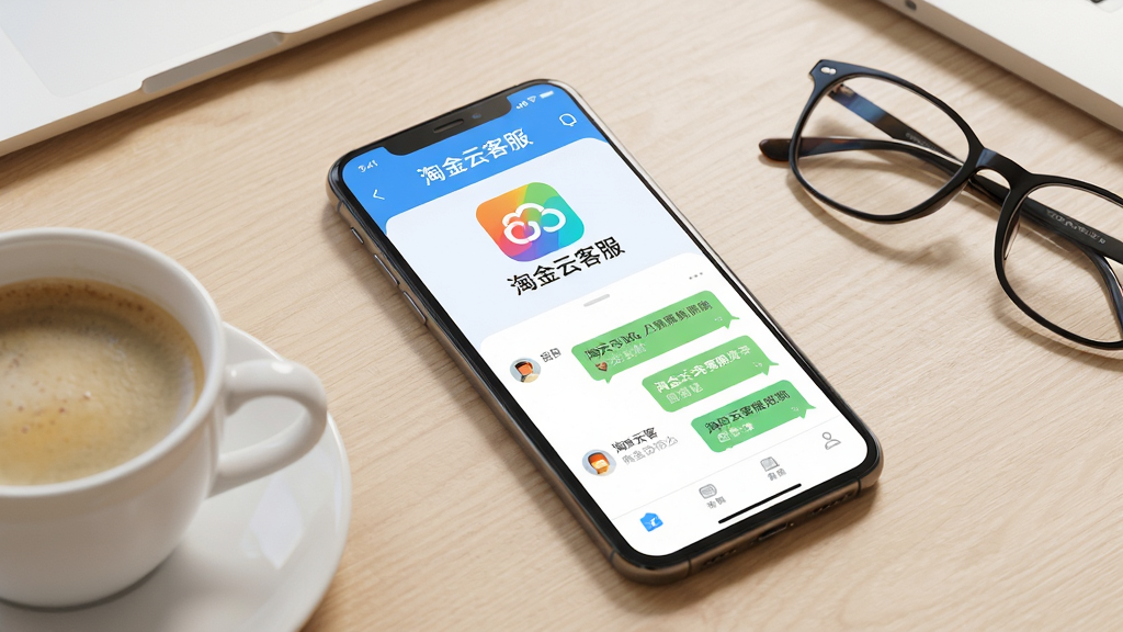 ����Ϊһ�������������ֻ�����Ļ��������ʾ���Խ��ƿͷ���APP�Ĳ�ɫlogo���������б����ֻ�б����һ��ǳľɫ�칫���ϣ��Ա���һ�����Ⱥ�һ���۾������ֲ������Ĺ�ͼ���ֻ���Ļ���������ɱ档�Ű��࣬���Ϊ�ִ���ƽ�����дʵ��Ӱ��ϸ����ͻ����Ļ���������������ġ��Խ��ƿͷ��������뼸���Ի����ݡ����ʸ��壬�ɾ��������޶���Ԫ�ء�