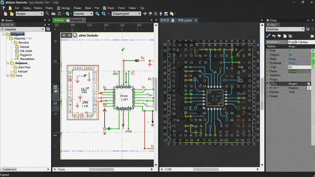 altium designer ����������Ԥ��ͼ��չʾԭ��ͼ�༭����PCB���ִ��ڣ���������ʾ�����ļ������Ҳ����Լ�������м乤�����и�����ʾ�ĵ�·���ߣ����������רҵ����ɫ���⣬�߷ֱ��ʣ����ʸɾ����޶���Ԫ��