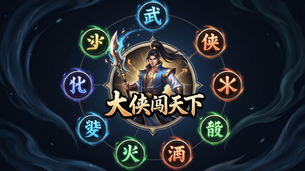 ���壺��Ϸ��ѧ���棬չʾ�����ѧͼ�����г�Բ�Σ������ǡ����������¡���ɫ���档���֣�Բ�����У�����ͻ�����Ű棺ͼ���Сͳһ����Ϣ�㼶����������ִ�UI�봫ͳԪ�ؽ�ϡ�ϸ�ڣ�ÿ��ͼ���в�ͬ��ɫ�Ĺ�Ч���������������������������ʣ����壬�ɾ��޶���Ԫ�ء�