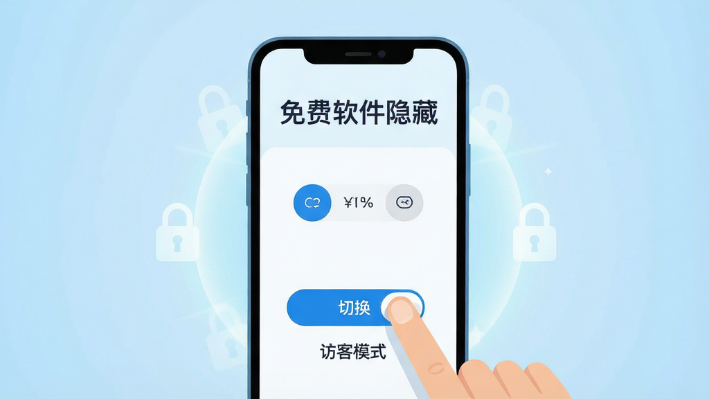 ���壺һ���ֻ�������ʾʹ�á�����������ء������̣���Ļ��ʾ�ÿ�ģʽ�л����棬��ָ������л�����ť�����֣��ֻ����У�����Ϊ����ǳ��ɫ���䡣�Ű棺��Ļ�Ϸ��С�����������ء��������·��С��ÿ�ģʽ�����ء���񣺱�ƽ���廭���ɫ�����졣ϸ�ڣ��ֻ���Χ�е��������ι��Σ�Ԣ�ⰲȫ�����ʣ����壬�ɾ����޶���Ԫ�ء�