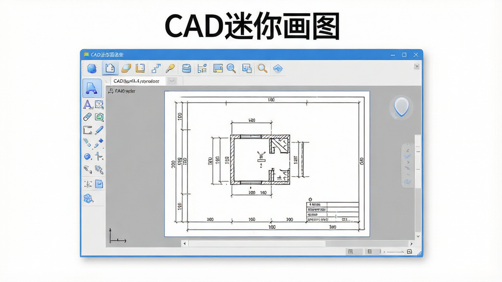 ���壺CAD���㻭ͼ��������Ԥ��ͼ����ʾһ������CAD��ͼ���������д򿪵Ĺ���ͼֽ�����涥���й��߲˵�������л�ͼ�����������֣�����չʾ���������ף�ͻ�����������档�Ű棺����ɾ���ͼ�����������ֱ�ǩ�ɼ���CAD���㻭ͼ������������ִ���ƽ����ƣ�ɫ����ǳ�ҺͰ�ɫΪ������ɫ��׺���Ƽ���ǿ��ϸ�ڣ�ͼֽ������������ע�ߴ�ɼ�������ͼ��Բ�󡣻��ʣ�������Ⱦ���ɾ��޶���Ԫ�ء�