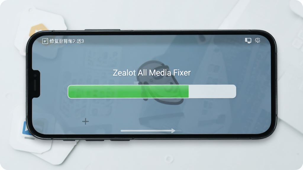 Zealot All Media Fixer�������ֻ������У���Ļ��ʾ�޸�������������Ϊǳɫ���棬�������Լ�������������ɾ��޶���Ԫ��