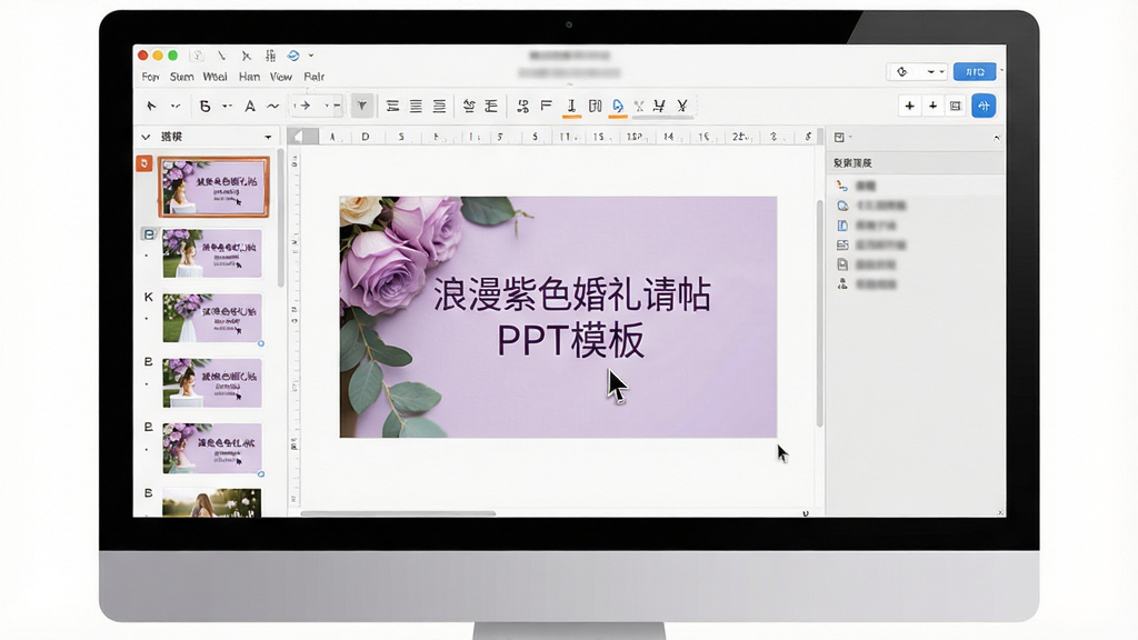 ������ɫ��������PPTģ��ı༭���棬����Ϊ������Ļ��ʾPPT�༭״̬�����õ�Ƭ�б����Ҳ�༭��������Ϊ����̨��ʽ���Ű����������дʵ��ϸ�ڰ������ָ��͹����������ʸ��壬�ɾ��޶���Ԫ�أ����ֱ�ע��������ɫ��������PPTģ�塱