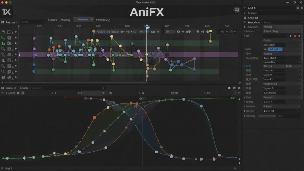 AniFX�ؼ�֡�༭���棬��ʾʱ�����ϵĶ���ؼ�֡�ڵ㣬���߱༭��λ���·����Ҳ�Ϊ������壬����Ϊ���ɫ��ͻ����AniFX�����������ʸɾ����޶���Ԫ��