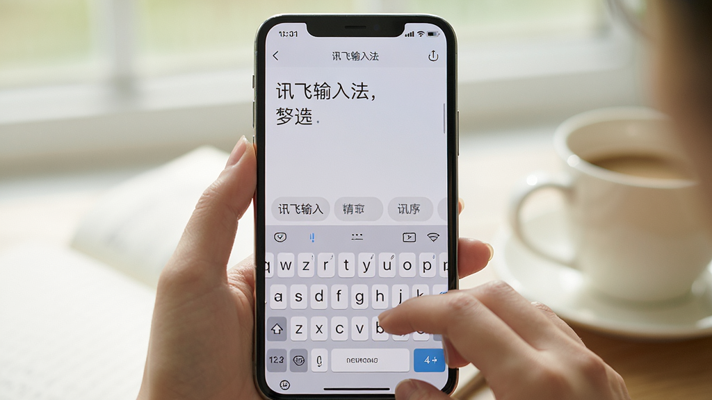 ���壺�û�ʹ��Ѷ�����뷨���ֻ��ϴ��֣���Ļ��ʾ���̺ͺ�ѡ�ʡ����֣��ֻ����У�����ռ���·����Ϸ���ʾ���֡��Ű棺��Ȼ������������дʵ��������͡�ϸ�ڣ���Ļ������ʾ��Ѷ�����뷨�����������ʣ����壬�ɾ����޶���Ԫ�ء�