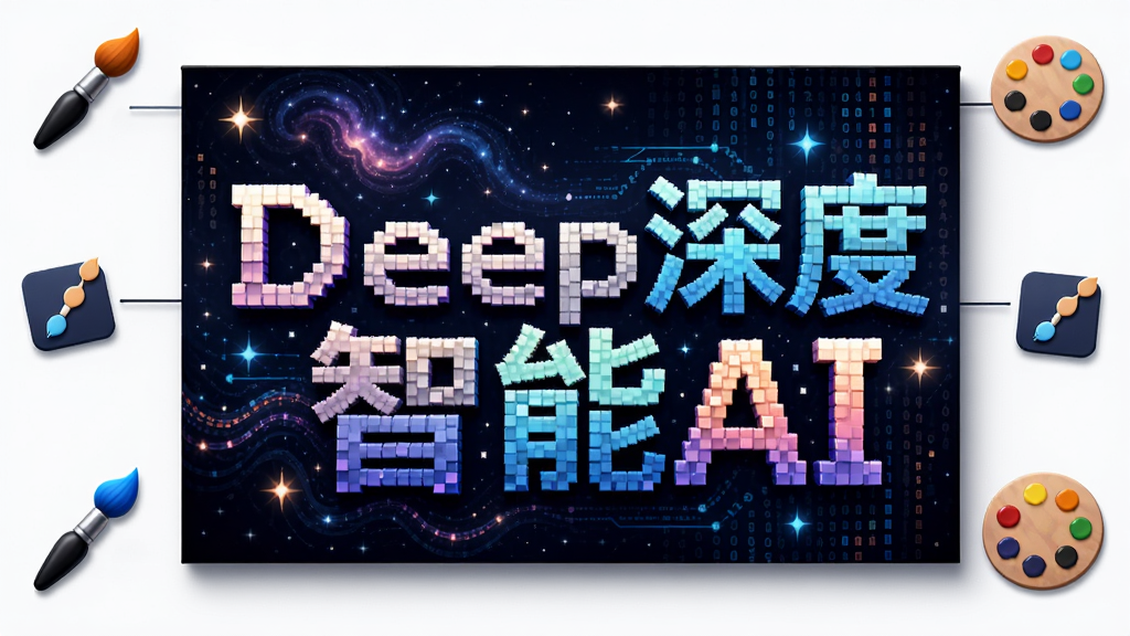һ����AI���ɵĴ��⻭��չʾ������������һ�������ط��鹹�ɵġ�Deep�������AI�������������ں����ǿ�������������Χɢ���Ż��ʺ͵�ɫ��ͼ�꣬����Ϊ��������չʾ�����Ϊ����������ϸ�ڷḻ�����ʸ��壬�ɾ��޶���Ԫ��
