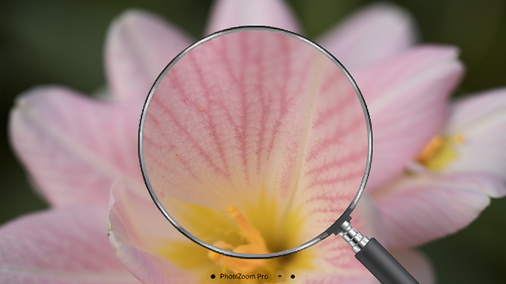 PhotoZoom Pro �Ŵ��㷨��ʾͼ��չʾһ�Ż���ͼƬ�ֲ��Ŵ�󻨰�������Ȼ����ϸ�壬�����黯��ͻ��ϸ�ڶԱȣ�����ɾ����޶���Ԫ��