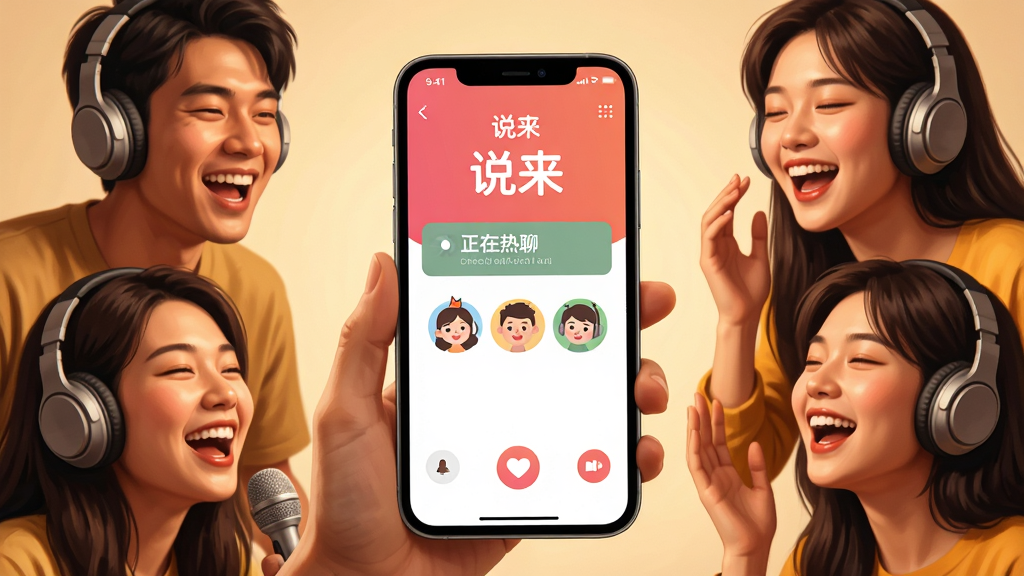 ���壺һȺ�����˴��Ŷ����������ֻ���Ļ���ĵ�˵�������֣�������û���ʽ��ͼ�����������ܣ��м���һ̨�ֻ�����Ļ����ʾ��˵�������������ҵĽ��档�Ű棺�����С��������ġ��ı�ʶ�ͼ�����ͨͷ�񡣷��ůɫ�����������������������ϸ�ڣ��������ḻ���е���Ц���е��ڳ��裬��Χ��ʮ�㡣���ʣ����壬�ɾ����޶���Ԫ�ء�