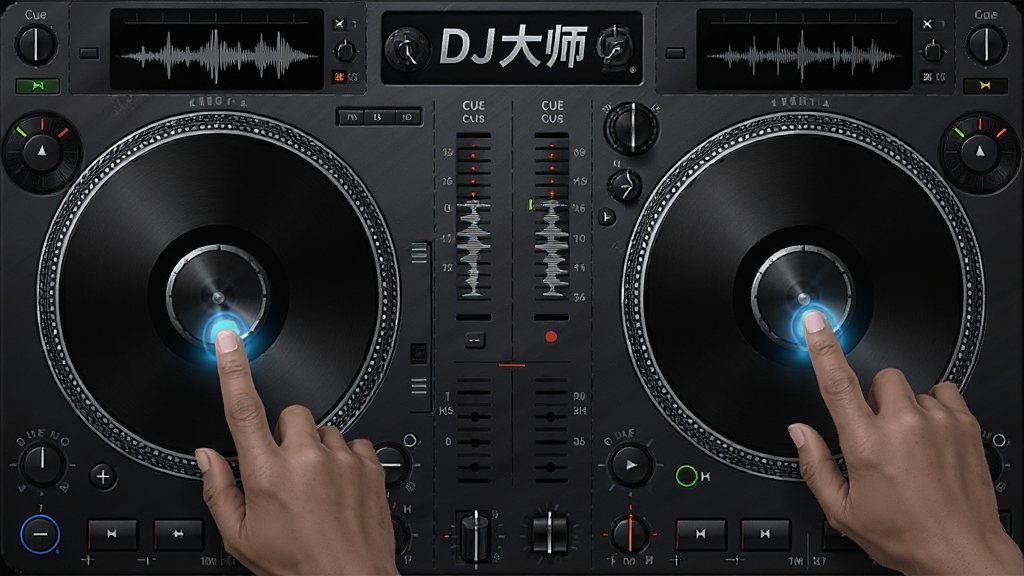 ��������Ϊ��DJ��ʦ��˫�������棬��������Բ��ת�̣���ָ�����������Σ�����Ϊ���ɫ�����ʸУ����ֶԳƣ����Ӳ�ʣ�ϸ���в�����������Cue���ǣ�����ϸ�壬�ɾ��޶���Ԫ��