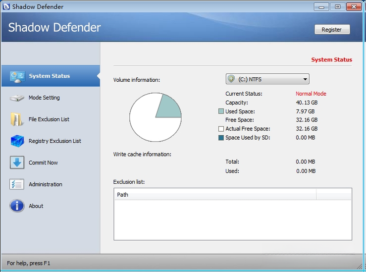 Ӱ��ϵͳShadow Defender1.5.0.726 ϵͳ��ԭ��������