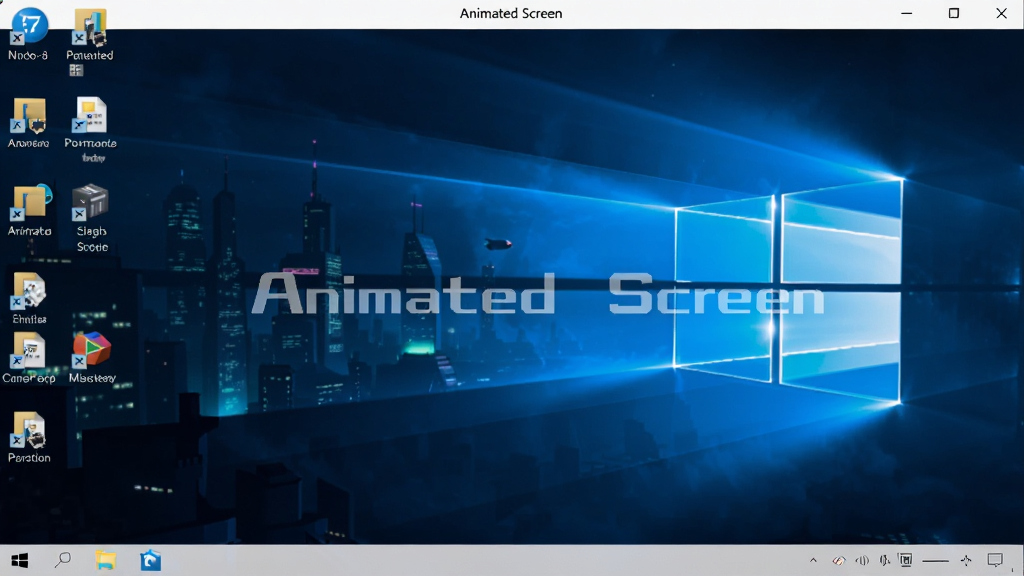 һ��Animated Screen������Windows���������е�ʵ��ͼ��������������ʾ�Ŷ�̬��������˷�����ҹ����������������͸��������ͼ�������ɼ����������ſ��ִ������ֺ�г������ϸ����棬�޶���Ԫ�أ�ͼƬ�����ֱ�ע��Animated Screen��