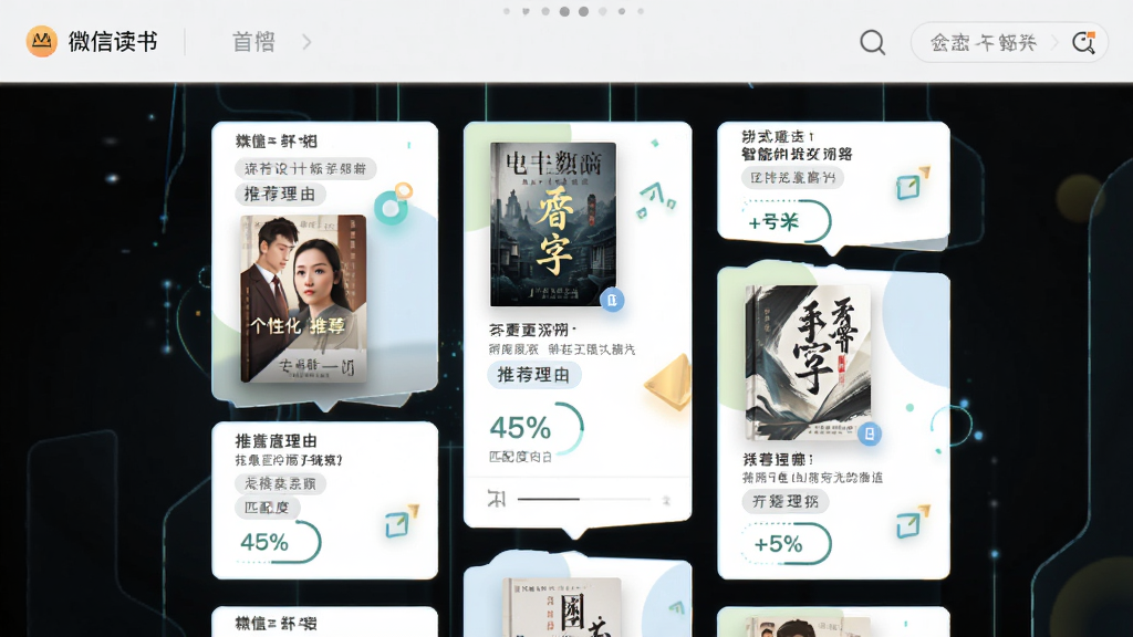 ΢�Ŷ��������Ƽ�ҳ�棬����Ϊ���Ի��鵥��Ƭ���������ٲ�ʽ���Ű���ã����Ƽ��У�ϸ�ڰ����鼮���桢�Ƽ����ɱ�ǩ��ƥ��Ȱٷֱȣ����������ɾ����޶���Ԫ�ء�