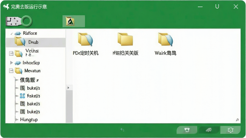 秃鹫定时关机绿色便携版运行示意,显示软件在U盘中的目录结构,界面简洁,无多余元素,画质干净清晰