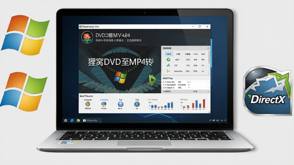 һ�ŵ��Զ��������л���ʾ��ͼ��������һ̨�ʼǱ�������ʾ����DVD��MP4ת���������棬�Ա���Windowsϵͳ�ձ��DirectXͼ�꣬����Ϊǳ��ɫ���������������Ƽ��У����ʸɾ����޶���Ԫ��