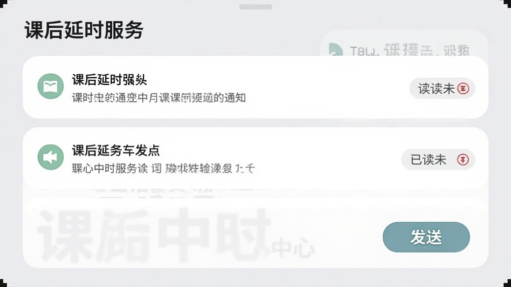 �κ���ʱ����֪ͨ���Ľ��棬��ʾ֪ͨ�б����Ѷ�δ����ʶ�����Ͱ�ť������Ϊǳ��ɫ����ƬԲ�ǣ����С��κ���ʱ����������UI�ɾ����ࡣ