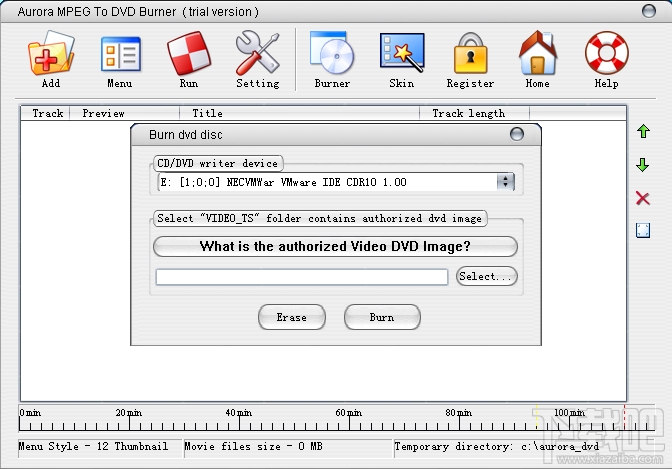 Aurora MPEG to DVD Burner ���������ͼ ����