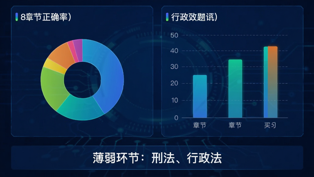 �����������APP��ѧϰ����ҳ�棬�Ա�״ͼ����״ͼչʾ���½���ȷ�ʣ��ײ��г����������ڣ��̷�������������������ʾ��������ƿƼ���ǿ������Ϊ����ɫ��ͼ��ɫ�����ޣ����ʸ��壬�Ű����࣬�޶���Ԫ��
