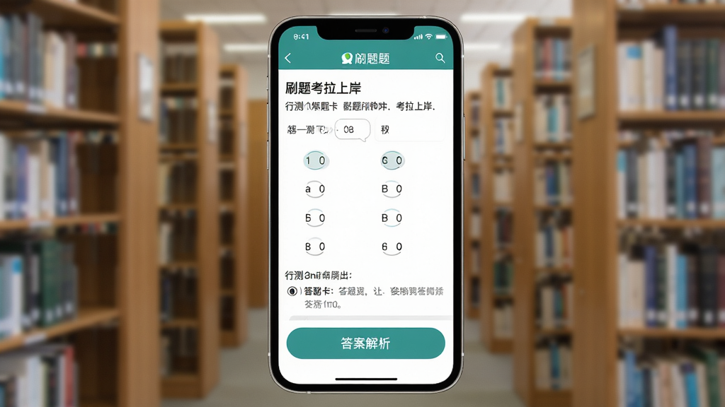 ��������Ϊ�������ϰ���APP��ˢ����棬�ֻ���Ļ����ʾһ���в�ѡ���⣬�·��д𰸽�����ť�ʹ��⿨��������ģ����ͼ�����ܣ�������дʵ����������������ͻ����ϸ�ڷḻ�����ʸ��壬�޶���Ԫ��