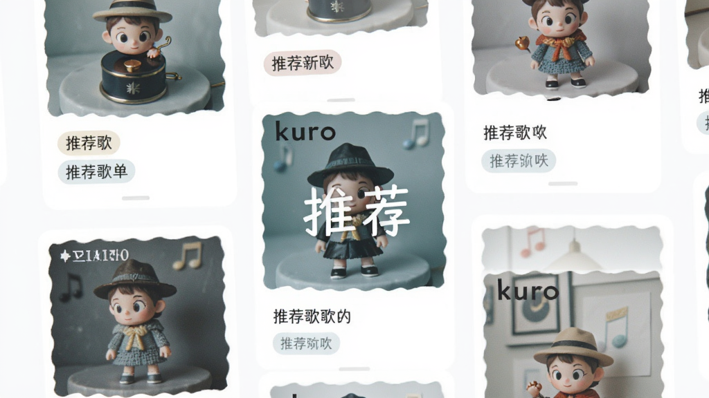 ����Ϊkuro���ֺе��Ƽ��赥ҳ�棬����Ƭ���У�ÿ�ſ�Ƭ�з���ͱ�ǩ�����ִ������£�������£�ϸ����ͻ�����Ƽ������֣����ʸɾ����޶���Ԫ��
