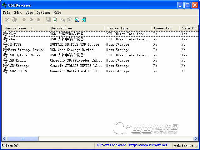 USBDeview3.07 绿色小巧USB设备管理工具 USBDeview3.07 绿色小巧USB设备管理工具