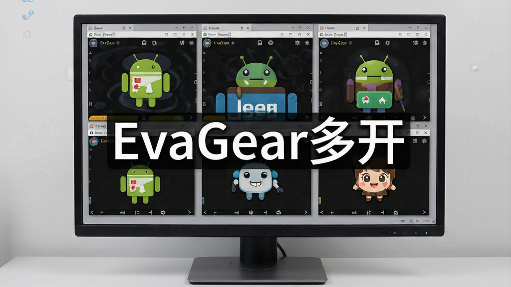 һ̨������Ļ��ͬʱ��ʾ���EvaGearģ�������ڣ�ÿ�����������Ų�ͬ�İ�׿Ӧ�ã������������룬����Ϊǳ��ɫ���棬��Ļ������ʾ