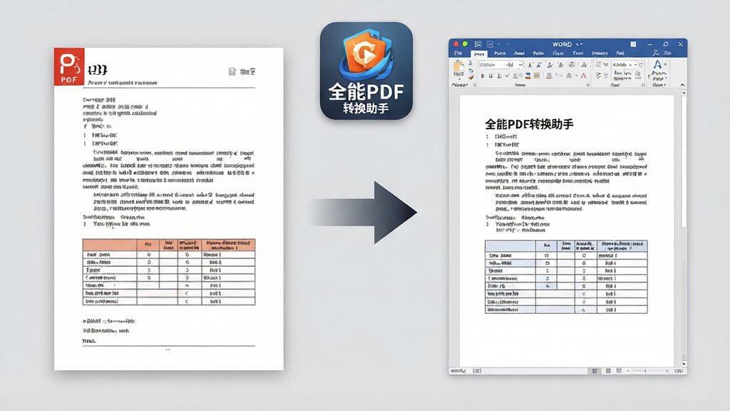һ�ŶԱ�ͼ�������PDF�ļ�ҳ�棬�Ҳ���ת�����Word�ĵ��༭���棬���ֺͱ���������Ӧ���м��ü�ͷ���ӣ������ע��ȫ��PDFת�����֡�LOGO������Ϊ��ɫǳ�ң������񣬸߻��ʣ�ϸ���������޶���Ԫ��