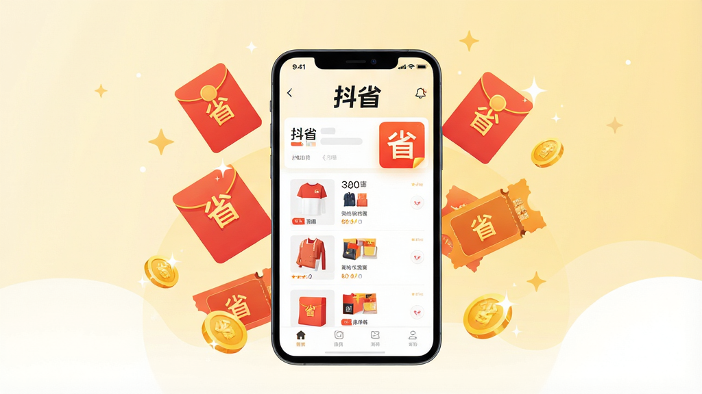 ���壺һ��������Ļ�������ֻ�����Ļ����ʾ����ʡ��APP������棬��ΧƯ���ź�����Ż�ȯ�ͽ�ҵ�Ԫ�أ������ǵ���ɫ��ůɫ���䡣���֣��ֻ����У��Ӿ����㼯������Ļ�����ϣ��������ס��Ű棺��Ļ�пɼ�����ʡ�����ֵ�����logo���Լ���Ʒ�б��͡�ʡ���ִ�ͼ�ꡣ����ִ���ƽ���廭���ɫ�����죬�Ա�������ϸ�ڣ������ӡ�š�ʡ���֣�����������⣬������΢�����ǹ��׺�����ʣ����壬�ɾ����޶���Ԫ�ء�