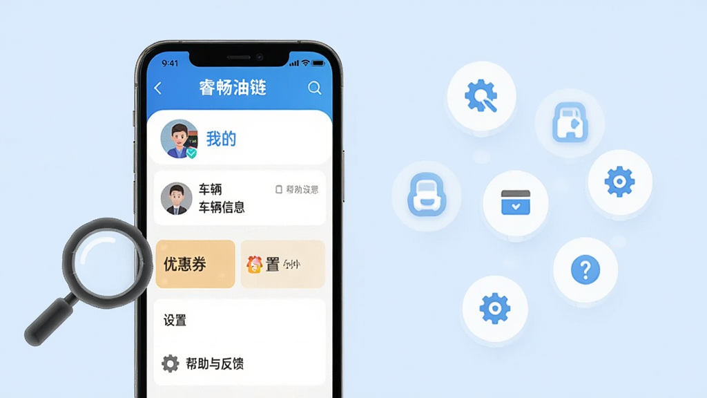���壺һ���ֻ�չʾ������ġ��ҵġ�ҳ�棬����ͷ�񡢳�����Ϣ���Ż�ȯ������ѡ��ȣ��ֻ��Ա��зŴ󾵺ͳ���ͼ�ꡣ���֣��ֻ���࣬�Ҳ��й���ͼ���������Ű棺�б�ʽ���֣�ͼ���ࡣ�����ˬ��࣬ǳ��ɫ������ϸ�ڣ���Ļ��ʾ���������Logo���·��С����á��������뷴������ѡ����ʣ����壬�ɾ��޶���Ԫ�ء�