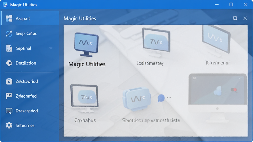 Magic Utilities ϵͳ�Ż�����������Ԥ��ͼ��չʾ���������ڣ���๦���б����Ҳ������������������ִ���������ɫϵ���⣬���沼��������ͼ�꾫�£����ʸɾ����޶���Ԫ��