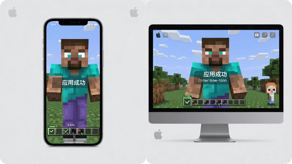 ���壺�ֻ�����Բ�����ʾMinecraft ����ʽƤ��Ӧ�ù��̣����֣����ҷ���������ֻ����Ҳ���ԣ��Ű棺Apple�����չʾ����񣺿Ƽ��У��������ң�ϸ�ڣ���Ļ����ʾ��Ӧ�óɹ�����ʾ�����ʣ����ʸ���Ⱦ���ɾ��޶���Ԫ��