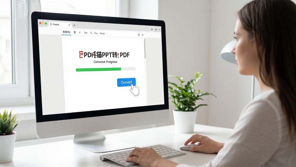 չʾ�û����ڵ����ϲ���PDFèPPTתPDF�������ת����ť����Ļ��ʾת�����ȣ��������������дʵ�������������޶���Ԫ��