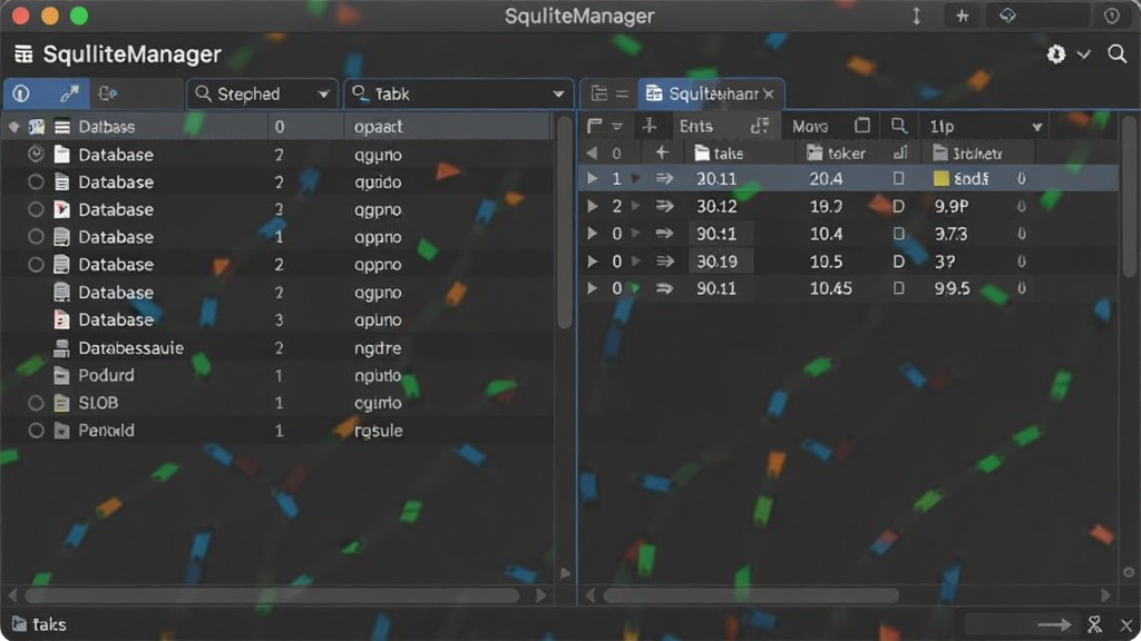 SQLiteManager�������ͼ��չʾ���ݿ��б��ͱ��ṹ�༭���򣬲�������������ִ������ʸɾ����޶���Ԫ��
