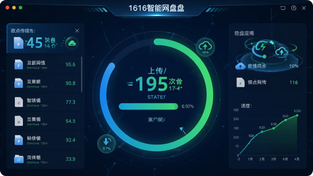 ���壺1616�������̴�����棬��ʾ�ϴ�/���ؽ��������ٶ����ߡ����֣�����Ϊһ����Բ������ͼ�����ܻ����ļ��б����Ű棺�ٶ����������ֶ�̬��ʾ��״̬ͼ����Ŀ����񣺿Ƽ�����������ɫ������ʮ�㡣ϸ�ڣ��ϵ�������ʶ���ƶ�ͬ�����������ʣ�ϸ���������޶���װ�Ρ�