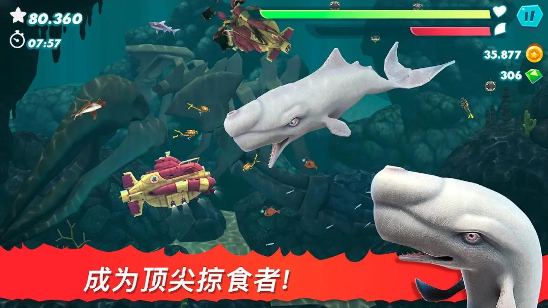 �����裺����Hungry Shark Evolution14.4.0 ����ɽ���