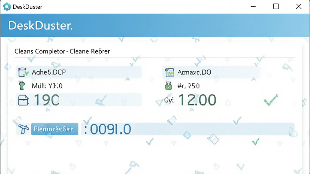 DeskDuster�������н�ͼ����ʾ������ɺ�ı���ҳ�棬�������ļ��������ͷſռ�ͳ�ƣ������࣬����Ϊ��ɫ�������������ɾ��޶���Ԫ��