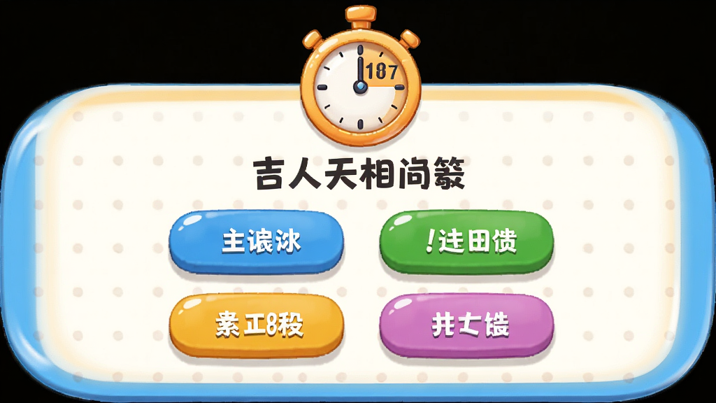 ��������Ӧ���ʴ���棬��ʾһ��ѡ���⣬�ĸ�ѡ�ť���Ϸ��п�ͨ��ʱ��������Բ��ɫ�ʻ��ã�ϸ�����������ʸɾ����޶���Ԫ��