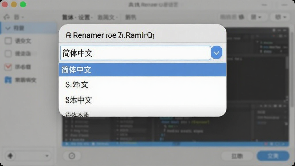 Ant Renamer���������ý����ͼ����ʾ���������˵������С��������ġ���ѡ�У�����Ϊ���������棬�������࣬ɫ����ͣ����ʸɾ����޶���Ԫ��