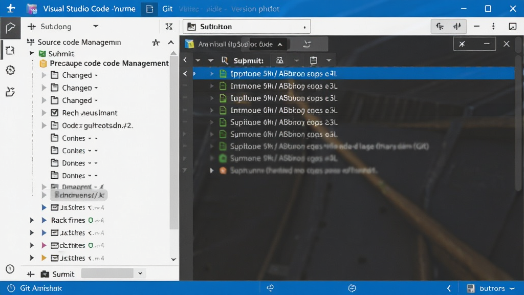Visual Studio Code ����Git�汾���������棬��������ʾԴ����������б�չʾ�����ļ����ύ��ť�������������Ű����������Լ��ϸ����ʵ�����ʸɾ����޶���Ԫ��