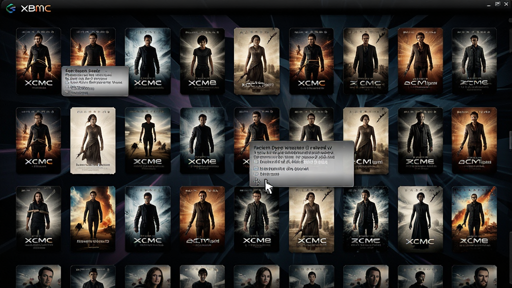 XBMC��Ӱ����ǽ�������棬������Ӱ�����������г�����״�������ͣ��ʾӰƬ��鸡��������Ϊ��ɫ����ͼ�������ֹ������Ӿ�Ч���𺳣������ͼ