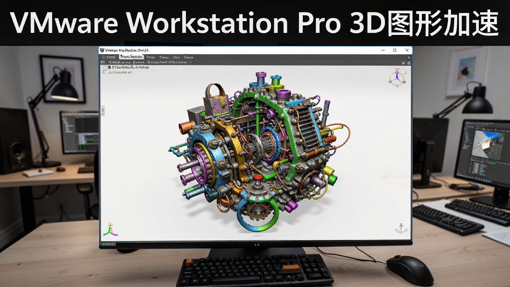 չʾ��VMware Workstation Pro�����������3Dͼ��Ӧ�õĳ�����������ʾһ�����ӵ�3Dģ����Ⱦ��ɫ�����ޣ�ϸ�ڷḻ������Ϊ�����һ����������������޶���Ԫ�أ����ֱ�ע