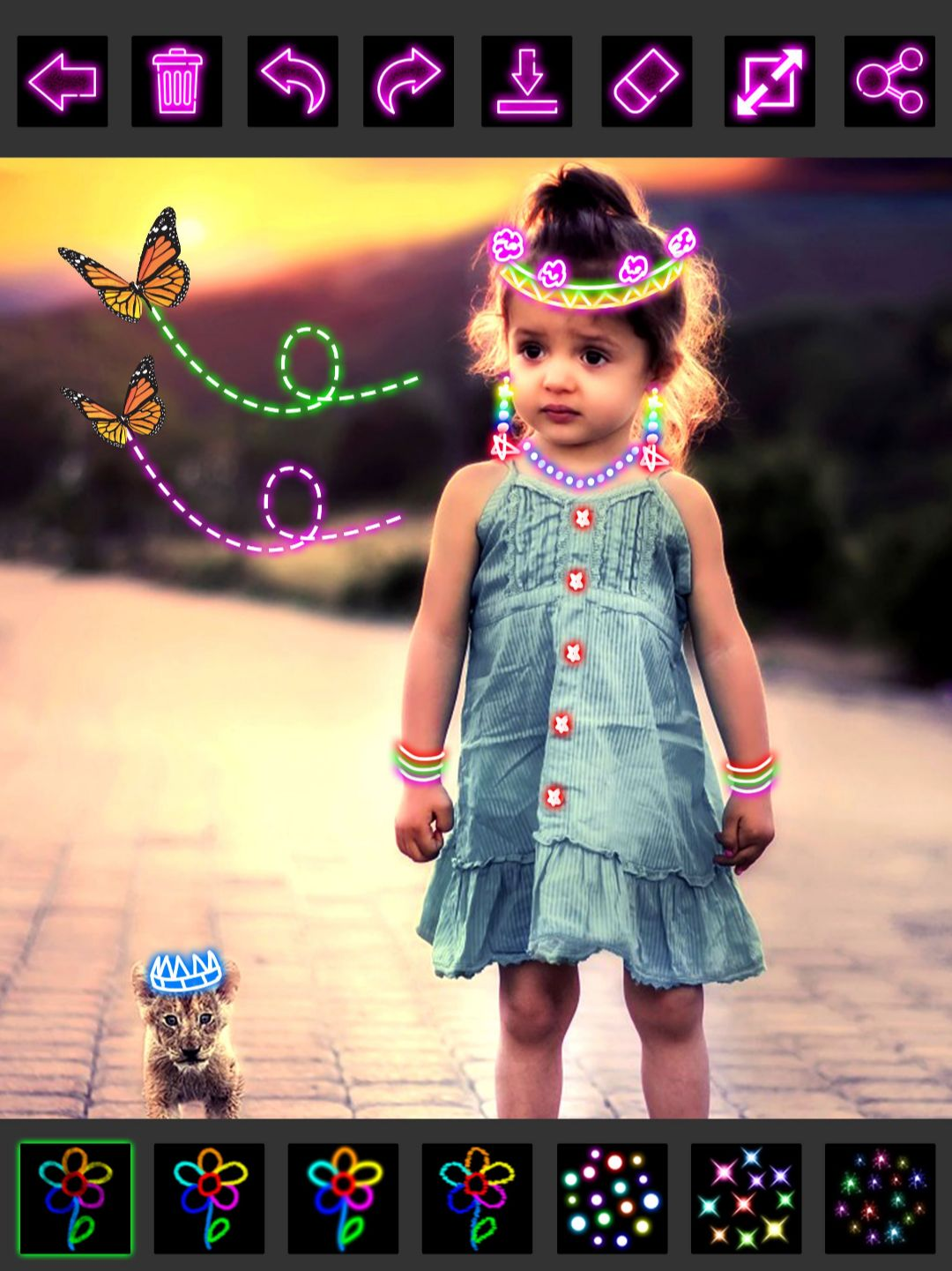���������Ƭ�༭��Glow Draw Photo Editor1.0.9 ��׿�� ��Ч��Ƭ�༭