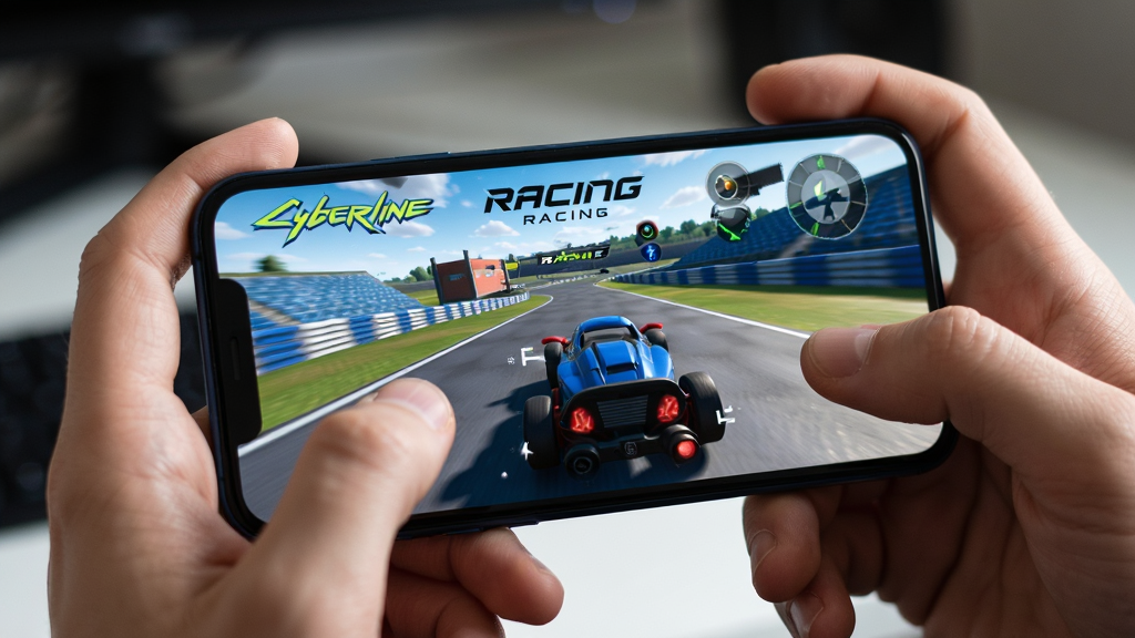 ����������ֳ��ֻ�����Cyberline Racing�ĳ���������Ϊ�ֻ���Ļ��д����Ϸ���������ɼ����Ű�ͻ����Ϸ����ҵĻ��������Ϊ���ʵ�ķ��ϸ�ڰ����ֻ��ϵ���Ϸ���桢�����ָ�����������������ɾ����޶���Ԫ�أ���ΪԤ��ͼ��