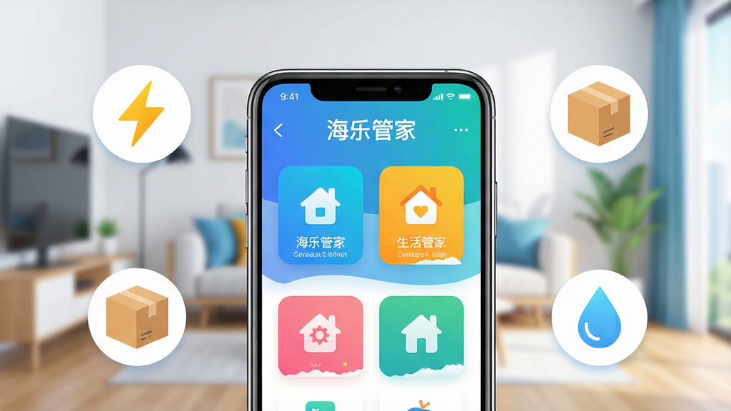 ��������Ϊһ���������к��ֹܼ�APP�������ֻ�����Ļ��ʾ�����湦��ͼ�꣬����Ϊģ�����ִ���Լ���������ֲ����ֻ����й�ͼ����Χ��׺������������ icons�������硢������ˮ�Ρ��Ű�ɾ������η��������Ϊ�Ƽ����������ϵı�ƽ�廭�磬ɫ�����졣ϸ����ͻ��APP�������ơ����ֹܼҡ������ʸ��壬�ɾ��޶���Ԫ�ء�