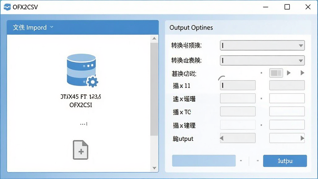 OFX2CSV����������Ԥ��ͼ��չʾ���Ĳ������ڣ����Ϊ�ļ����������Ҳ�Ϊת�����ü����ѡ��������������ɫ��ͼ�����������ֹ������ִ���ƽ����Ʒ�񣬻��ʸɾ����޶���Ԫ�ء�