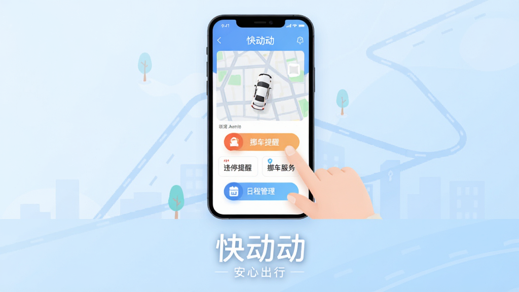 ���壺һ�������ֻ���Ļ��ʾ���춯����App�����棬����ɾ���࣬�г���λ�õ�ͼ�����Ѱ�ť���û���ָ�����Ų�����ѡ����ܡ����֣��ֻ����У�����Ϊǳ��ɫ���䣬�ֻ��·��С��춯�������ֱ�ʶ�͡����ĳ��С���������Ű��������񣺱�ƽ���ִ��廭���ɫ��������͡�ϸ�ڣ��ֻ�����ͼ���������С�Υͣ���ѡ���Ų�����񡱡��ճ̹�������ģ�飬�����е����ĳ��е�·���������ʣ����壬�ɾ����޶���Ԫ�ء�