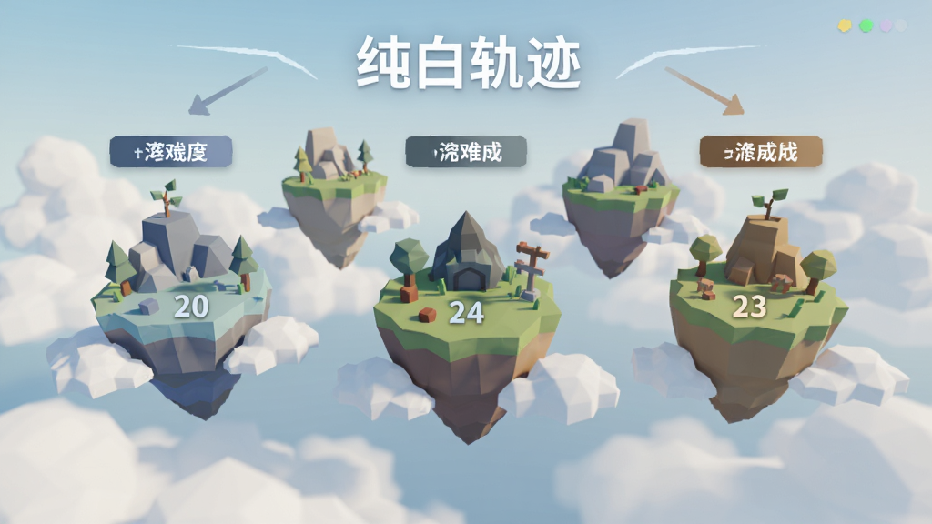 ��Ϸ�ؿ�ѡ����棬������η���С���������ƺ��У�ÿ�����������ͬ�Ѷȣ����沼������������Լ��ϸ������͹�Ӱ��Ʈ�����ƶ䣬���ʸɾ���ͼƬ�����֡����׹켣��