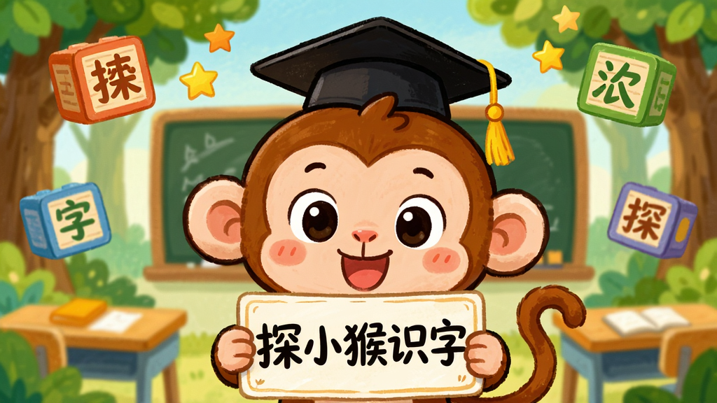 ��������Ϊһֻ���ÿɰ��Ŀ�ͨС���ӣ�ͷ��ѧʿñ���ֳ�ʶ�ֿ�Ƭ����Ƭ��д�š�̽С��ʶ�֡���������ɫ��������ɭ�ֽ��ң���ΧƯ���ź��ֻ�ľ�����ǣ����־��У��Ű��࣬���ͨ�ֻ棬ϸ�ڷḻ�����ʸ��壬�ɾ��޶���Ԫ��