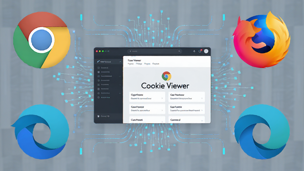 ����Ϊ��������LogoΧ��Cookie Viewer�����棬������������Ϊ���ģ���������Chrome��Firefox��Edgeͼ�꣬�Ű���ȶԳƣ�����ִ��Ƽ��У�ϸ���������������������ʸ���ɾ��޶���Ԫ��
